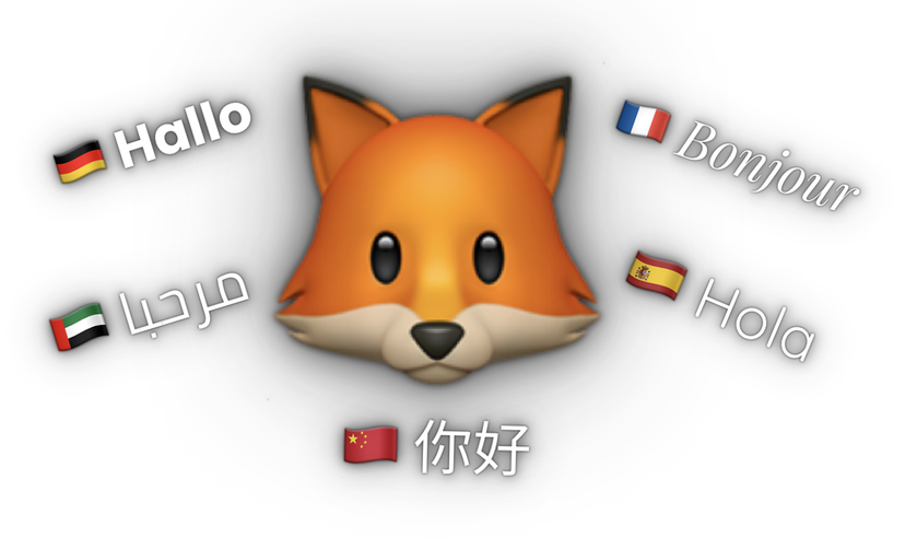 Fluent Fox app interface showcasing your progress dashboard and interactive lessons